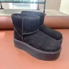 Winter Bot 5 cm Women Klasyczne buty platformowe Super mini śnieżne buty australijskie buty designerskie skórzane buty ciepłe buty Rozmiar 35-44