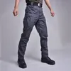 Men's Pants Plus Size Mens Casual Pants Summer Moto Bike Pants Male Zipper Pockets Trouser New Solid Khaki Black Outdoor Leisure Pant 230420