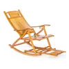 Camp Furniture Lounge Chair Lässige faltbare Rückenlehne Bambus Rattan Handwerkskunst Mittagspause Sommer Cool Swing Stabile Einfachheit