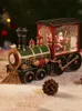 Obiekty dekoracyjne figurki świąteczne eve muzyka pojemnik muzyczny pudełko muzyczne Święty Święty Święto Snowman Crystal Ball Ozdoby stolika domowego Dekoracja Dekoracja Xmas Dzieci Prezenty 231120