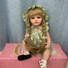 Bambole BZDOLL 55 CM 22 pollici Morbido Silicone Reborn Baby Bath Doll Giocattolo Realistico Principessa Bambino Bella Bebe Ragazza 231118