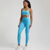 Lu Set Abito da donna Align Top Body da donna Abbigliamento da palestra Sport Yoga Limoni Abiti Leggings Reggiseno fitness Abiti 2 pezzi Allenamento da corsa LL Senza cuciture