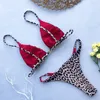 Women's Swimwear High Cut Micro Bikini Women Leopard Bandage Push Up Swimsuit Sexy Bathing Suit Padded Thong Biquini Trajes De 2023 230420