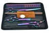 70 pouces violet Dragon professionnel ciseaux de toilettage pour animaux de compagnie ensemble chien ciseaux de coupe ciseaux amincissants ciseaux incurvés fournitures pour animaux de compagnie 5700455