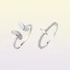 Bröllopsringar 2 st Butteryfly matchar för kvinnor Horse Eye Dainty Crystal Finger Jewelry Envio Gratis Anillos Para Pareja2989530
