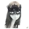 Masques de fête en gros noir Y dentelle masque de mascarade pour carnaval Halloween demi visage boule masques de fête fournitures de fête livraison directe Ho Dhyka