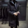 Mens Down Parkas noneair wysokiej jakości kurtka z kapturem Czarna moda zimowa mężczyzna marka odzieży parka grube długie płaszcze 231118