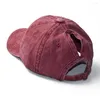 Ball Caps Fashion Women's Hat Washed Baseball Cap Pony Curved Brim Spring And Summer Outdoor Sports Sun For Lady Fast Shipment