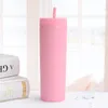 Water Bottles 450ml Portable Plastic Straw Cup Reusable Bottle Insulated Tumbler Coffee With Outdoor Travel Home Office