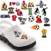 Schuhzubehör für Croc 1PCS Fußballserie Sport Jibtz PVC Kinder Teenager Männer Dekorationen DIY Sandalen Charms