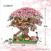 Blocos 2138 pçs mini flor blocos de construção diy planta flor árvore casa modelo ornamentos brinquedos das crianças meninas presentes natal r231120