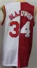 Team Basketball Retro Hakeem Olajuwon Jersey 34 Man Jalen Green 4 Tracy McGrady 1 Clyde Drexler 22 Vintage Red White Navy Blue Color Stitching andningsskjorta