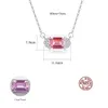 Collana con ciondolo pillola con rubino S925 Micro set in argento zircone pietra preziosa rossa Collana squisita Collana europea per donna Moda Collare Catena Festa di nozze Gioielli di fascia alta Regalo SPC