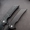 1PCS最高品質のMordax Flipper Tactical Folding Knife CPM-20CV Black Blade CNC Aviation Aluminum Handle Outdoor EDC Pocket Folderナイフ