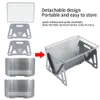 BBQ Tools Accessories Portable Folding BBQ Grill Heating Stoves Multifunction Camping Barbecue Grill Rack Net Firewood Stove Stainless steel BBQ Grill 230419