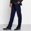 Costumes pour hommes Mode Élégant Gris Foncé Hommes Costume Pantalon Slim Fit Pantalon Décontracté Sur Mesure Formelle Garçons D'honneur Groom Prom Party De Mariage