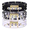 Strand 9Pcs Vintage Colorful Bracelets Multi-layer Beaded Soft Clay Stackable Set For Women Jewelry