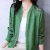 Jaquetas femininas moda verde xadrez bombardeiro jaqueta 2023 verão protetor solar temperamento