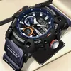 Relojes de pulsera LIGE Top Luxury Original Sports Reloj de pulsera para hombres Cuarzo Silicona Impermeable Pantalla dual Relojes militares Relogio Masculino