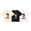 Small Beauty Los Angeles RHUDE T Shirts Tiger HD Printing Short Sleeve T-shirt Fashion Brand Men's And Women's Loose Bottom T-shirt Casual Minimalist Style Lulusup