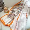 High quality autumn winter brand silk scarf timeless classic super long shawl fashion women's soft silk scarves