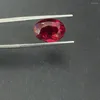 ルーズダイヤモンドメイシディアン10x14mm 6.2カラットオーバルラボが作成された赤いルビー宝石