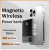 10000mAh MacSafe Battery Bank Magnetic Power Bank Wireless Charger för iPhone 14 13Pro 12Promax Externt hjälpbatteripaket