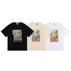 Designer Moda Abbigliamento T-shirt Hip Hop Magliette Rhude High Street Trend Marca Estate Tempo libero Angelo Vergine Pittura T-shirt da donna per uomo Loose Streetwear