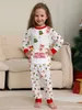 Одинаковые комплекты для всей семьи, рождественские пижамы с мультяшным принтом, мягкая одежда для сна для мамы, дочки, папы и сына, детская одежда, комплект рождественского образа 231120