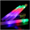 Bastoncini luminosi a led 12/15/30/60 pezzi Glow Bk Colorf Rgb Stick di schiuma Cheer Tube Scuro per Natale Festa di compleanno Consegna di goccia Giocattoli Gif Dhdzl