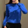 مصمم سترة نساء متماسكة pullover الإناث الشتاء الخريف الأكمام الطويلة الحياكة فضفاضة طاقم الطاقم