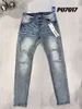 broek paarse jeans voor heren jeans skinny jeans mannen verontrust