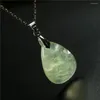 Collane a sospensione vere donne in cristallo verde naturale da donna in pietra trasparente 28 20 8mm