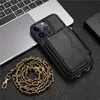 Collier Lychee Print Zipper Phone Case pour iPhone 15 14 13 12 Pro Max Samsung Galaxy S23 Ultra S22 Google Pixel 8 8Pro 7 7Pro 6 6Pro 6A 7A Portefeuille en cuir massif avec chaîne