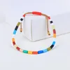 Strand KELITCH Women Bangle Couple Jewelry Fashion Charm Bracelets Colorful Beaded Enamel Stretch Bracelet Handmade Accessories Gift