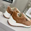 Wildleder-Schnür-Low-Top-Freizeit-Sneaker für Damen, vielseitige einfarbige flache Schnürschuhe