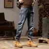 Jeans pour hommes surdimensionnés automne coupe ample pantalon en denim vintage et hiver