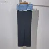 Skirts Fyion Runway Fashion Women Long Skirt 2023 Summer Denim Patchwork Slim Ladies Casual Sexy Black