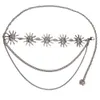 Designer high quality Jewelry Waist Chain Women's Versatile Metal Smiling Face Sunflower Belt Body Chain Adjustable Chain