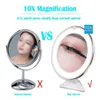 Compact Mirrors 14 Led Fashion Makeup Mirror With 10x Magnifying Light Settings Bright Natural Daylight Cosmetic Mirror For Women 231120