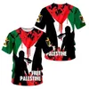 T-shirt da uomo Uomo Palestina Bandiera 3D T Shirt Donna Uomo Bambini Estate Moda O-Collo Manica corta Divertente Tshirt Grafica Tees Streetwea Dhztu