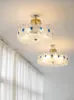 Lampadari 2023 Lampada da soffitto in vetro in stile francese per soggiorno Camera da letto Studio Tetto per la casa Moda Lampadario a LED di lusso moderno