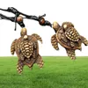 12 pcs bijoux imitation imitation yak bos sculpture tortues pendentif collier cordon réglable62734917163802