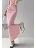Work Dresses Womengaga 2023 여름 여성 단색 섹시한 불규칙 브래지
