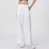 Lu Lu Pant Align Lässige hoch taillierte Sport-Yoga-Zitronen-Fitness-gerade Hose für Damen, weites Bein, lockerer Anzug LL