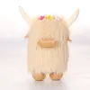 Manufacturers wholesale 2-color 20cm Highland Cow lovely yak Scottish Highland cow plush toys cartoon film television surrounding dolls for children gifts