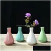 Vasen Handgefertigte Keramik-Blumenvase für Zuhause, Tischdekoration, Blumentopf, Arrangement, Garten, Schreibtisch, Ornament, kreative Mini-Vasen, 10 cm Höhe, 4 Dro Dhpli