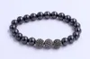 STRAND kralende strengen verkopen 316L roestvrij staal 8 mm CZ stenen kristal kraal armband