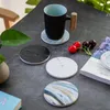 Tapetes de mesa redondos nórdicos para decoración de Bar y cocina, posavasos de cerámica para el hogar, manteles individuales, almohadilla aislante para tazas