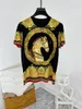 Men's T Shirts Summer Europe Style Floral Print High Quality Diamonds Casual T-shirt Tee Tops C919men's